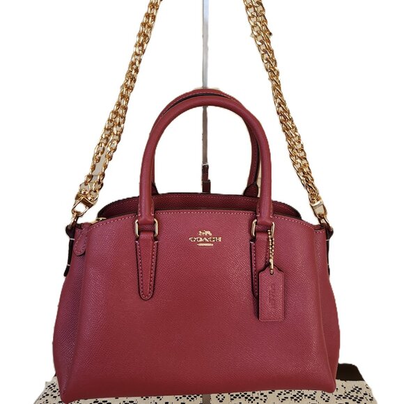 Like New Coach Sage Pink Leather Shoulder Bag Pure - Picture 2 of 15